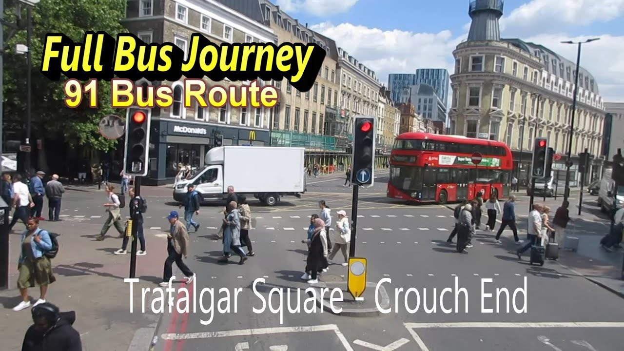 Full Bus Journey | 91 Bus Route | London - YouTube