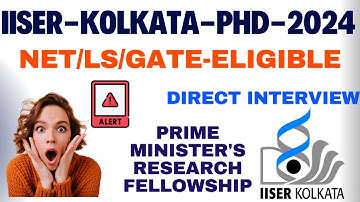 Ph.D. admission 2023 II IISER-Kolkata II NET/LS/GATE-Eligibility II Direct Interview II Apply soon