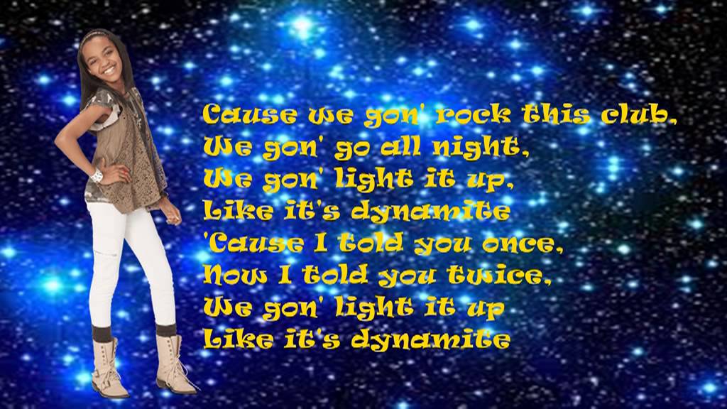 Dynamite Lyrics China Anne Mcclain Karaoke Dynamite Lyrics