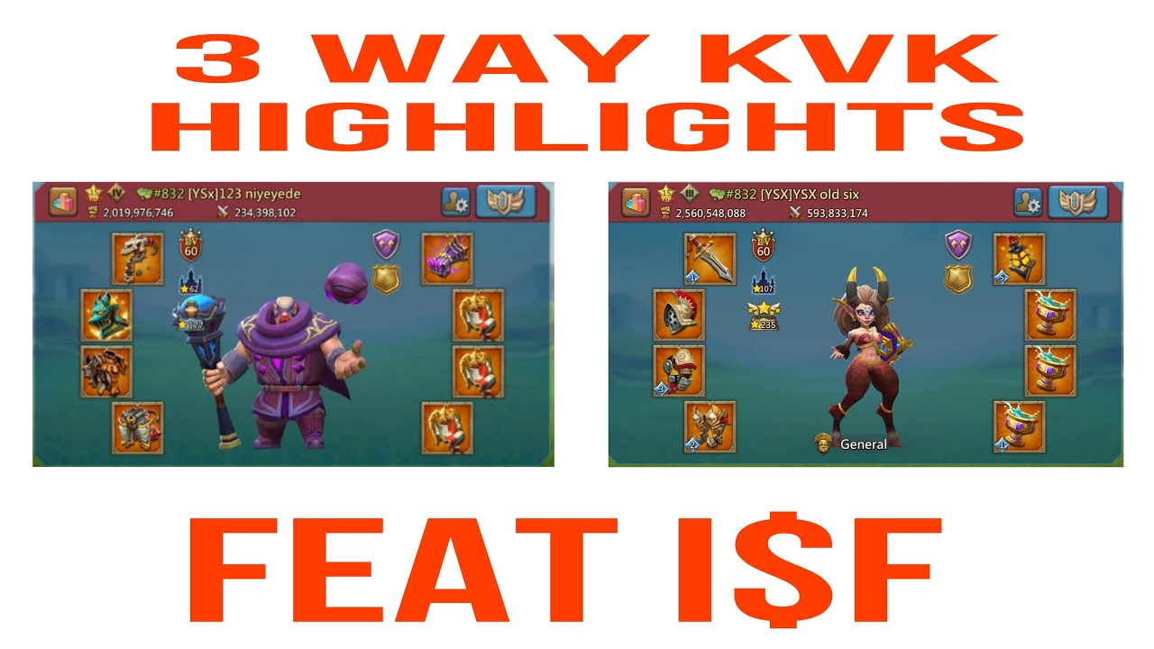 3 WAY KVK HIGHLIGHTS FEAT:- (I$F) LORDS MOBILE #lordsmobilerallies #kvk ...