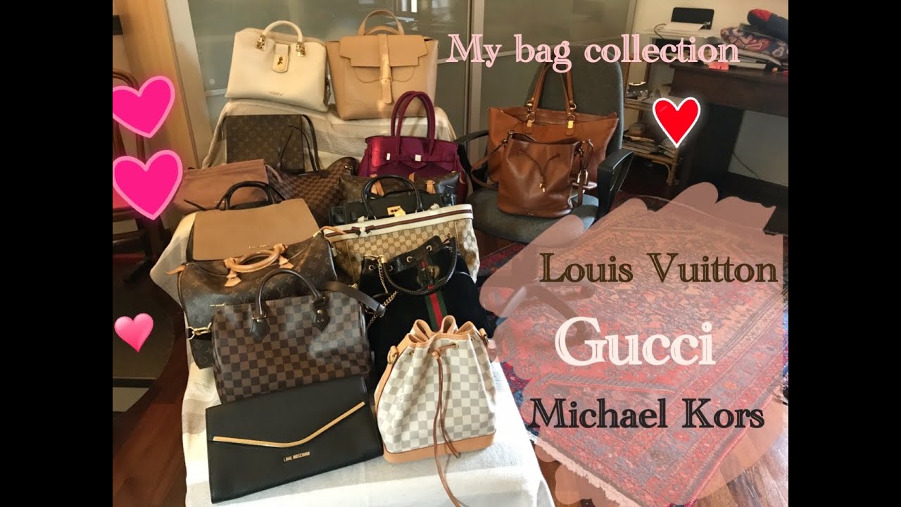 My bag collection: Louis Vuitton, Gucci, Michael Kors ????????ITA - YouTube