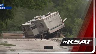 RV damaged after floodwaters sweep through Schertz