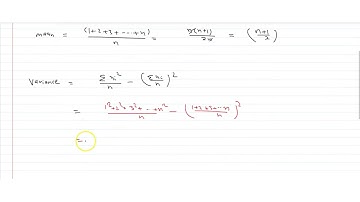 Find the mean, variance and standard deviation of first `n` natural numbers.