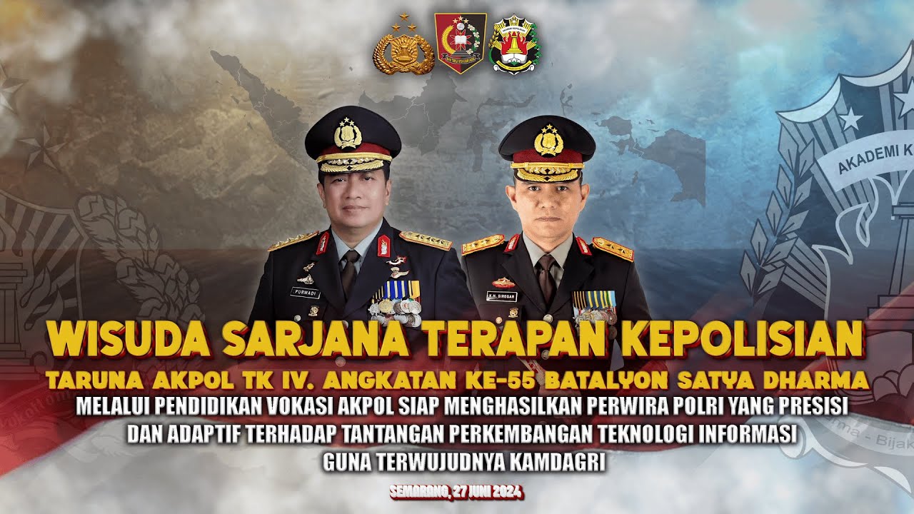 🔴 [LIVE] WISUDA SARJANA TERAPAN KEPOLISIAN TARUNA TK.IV ANGKATAN KE-55 BATALYON SATYA DHARMA