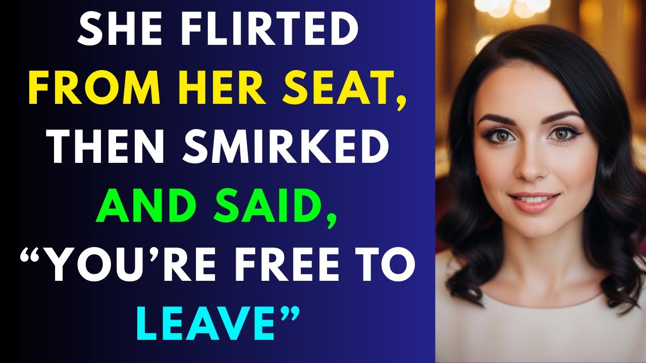 She Flirted From Her Seat, Then Smirked and Said, “You’re Free to Leave”