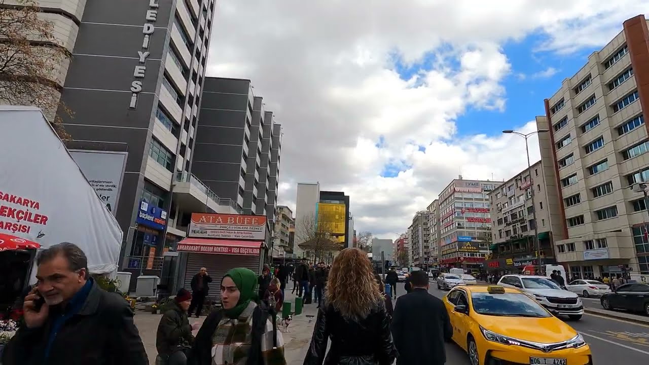 Ankara [4k60fps], Kızılay'dan Dikimevi'ne Yürüyüş Turu - Walking Tour from Kizilay to Dikimevi