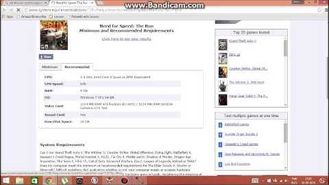 NEED FOR SPEED THE RUN SYSTEM Requirements