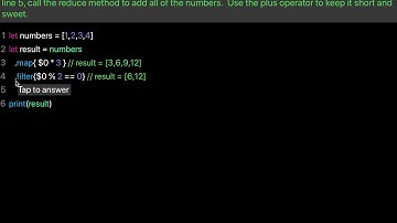 Learn swift: Chaining map + filter + reduce