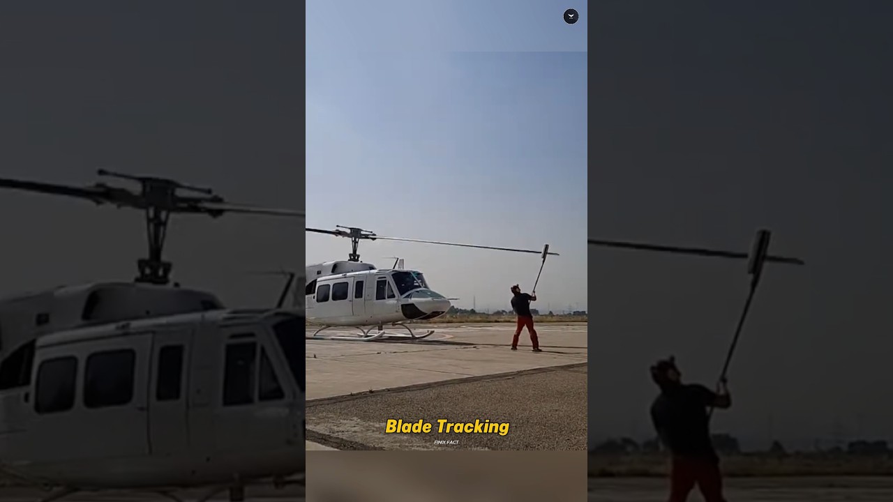 How is helicopter blade tracking done? 