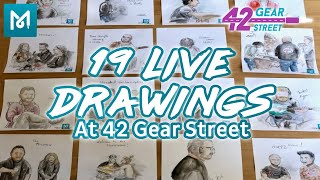 I Drew Every Youtuber Live At 42 Gear Street