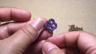RAW Stitch Earring , Right Angle Weave Stitch - How to Make Beaded Earring Beginners Tutorials