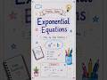 Easy Maths Tricks for Students 🔥| Learn Exponential Equations in 1 Minute ⏱️|#maths #shorts