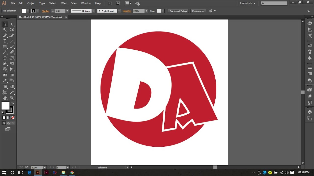 Logo Design Adobe illustrator CC [ Tutorial for Bigginers ] [ EASY ...