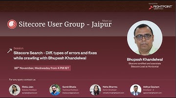 Sitecore Search - Diff. types of errors and fixes while crawling with Bhupesh Khandelwal