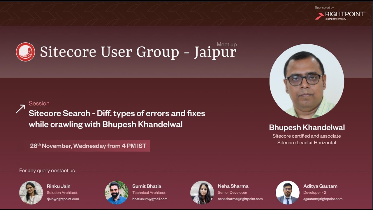 Sitecore Search - Diff. types of errors and fixes while crawling with Bhupesh Khandelwal