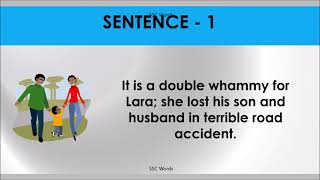 DOUBLE WHAMMY Idiom 1161 # Meaning and five sentences # SSC Words