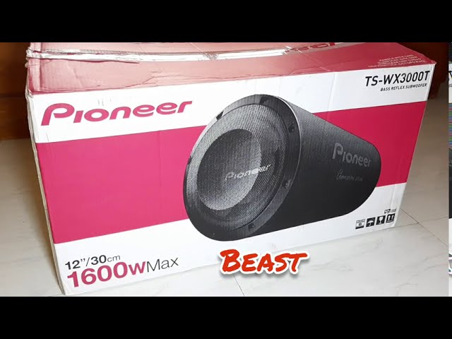 Pioneer TS-WX3000T BASS REFLEX SUBWOOFER 1600 Watts Unboxing