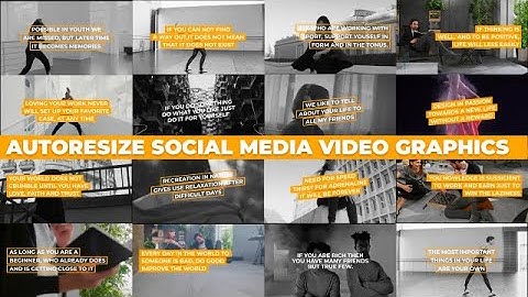 Social Media Video Graphics - Autoresize Premiere Pro Templates