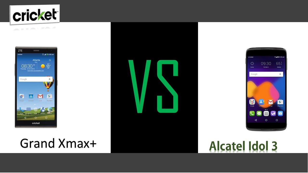 ZTE Grand  X max+ VS Alcatel onetouch Idol 3 ( cricket wireless )