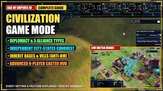 How to Play the AoE4 Civilization Mod: Base Inheritance, City-States, Alliances & Caster HUD