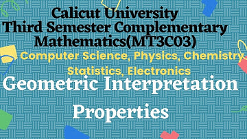 Video-04|Geometric Interpretation| Modulus|Properties|