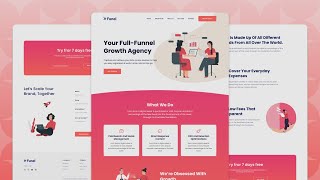 Build a Digital marketing agency landing page using HTML CSS JS