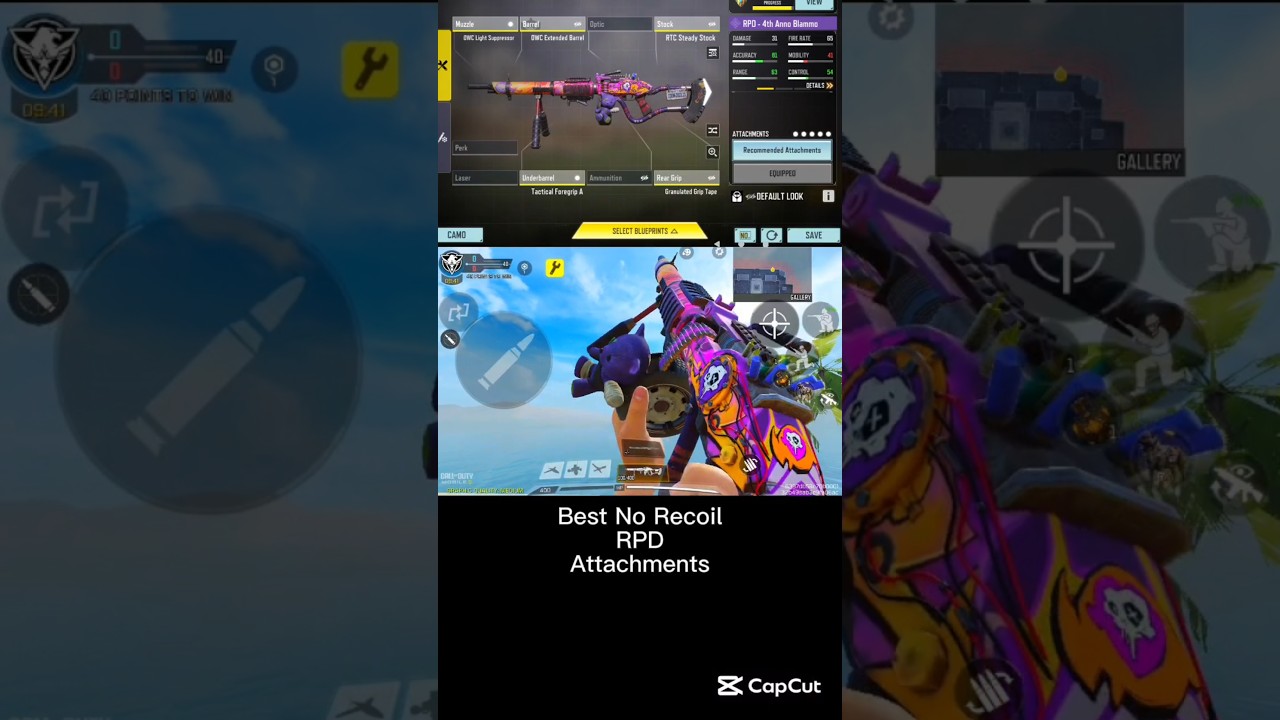 BEST NO RECOIL RPD ATTACHMENTS IN CODM 