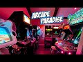 Home office transformed into retro arcade room