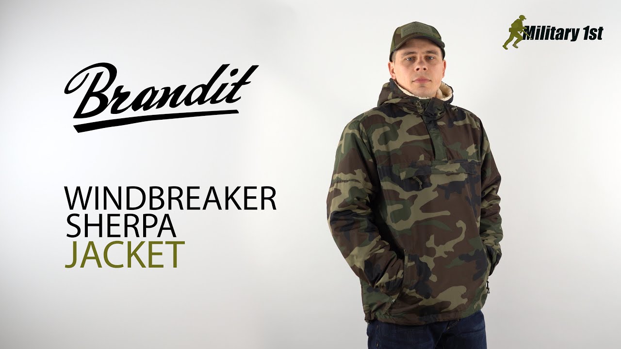 Brandit Windbreaker Sherpa Jacket Olive