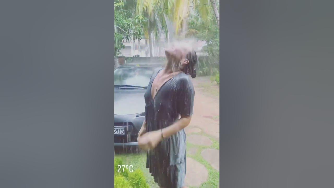 Льет как из ведра 🪣 #дождь#лето#ливень#шриланка#девушка#мама#азия#шри ...