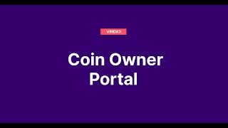 Vindax - Coin Owner Portal