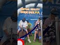 Riding in a Virtual Reality horse race looks fun! 🤣🏇 #horse #horseracing #animalshorts