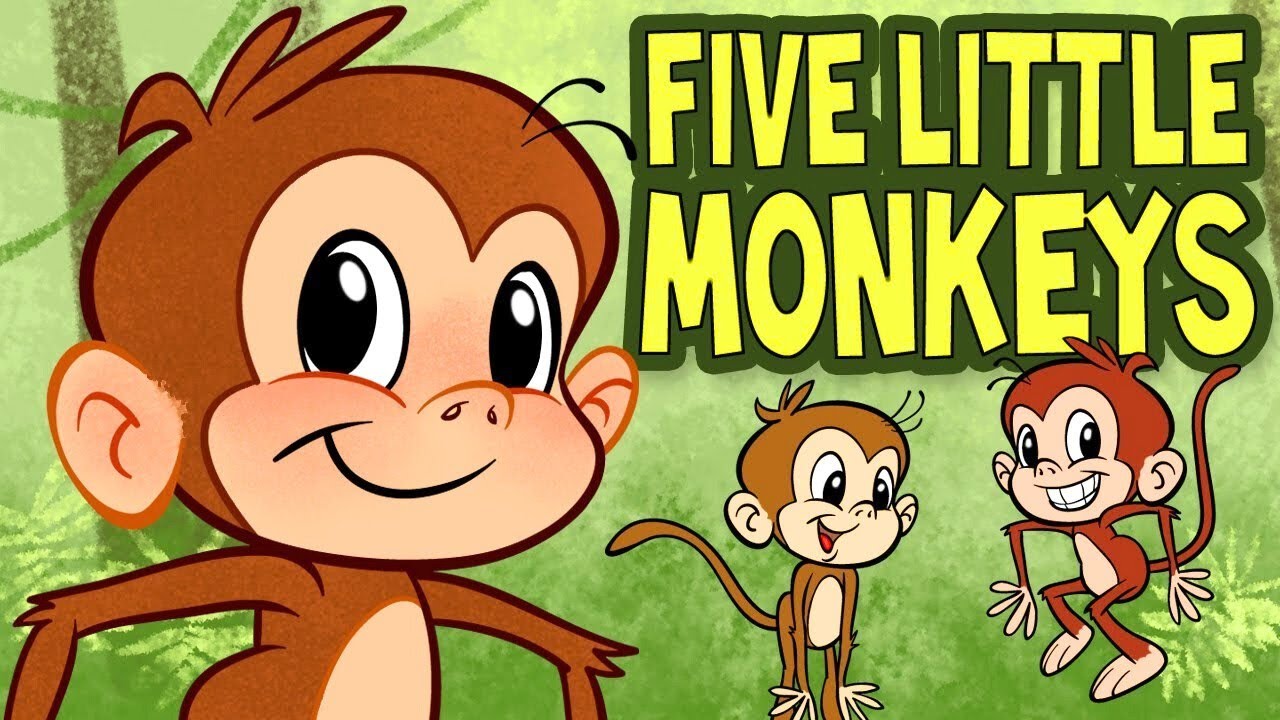 Five Little Monkeys | Nursery Rhymes & Kids Songs| toddlersfun - YouTube