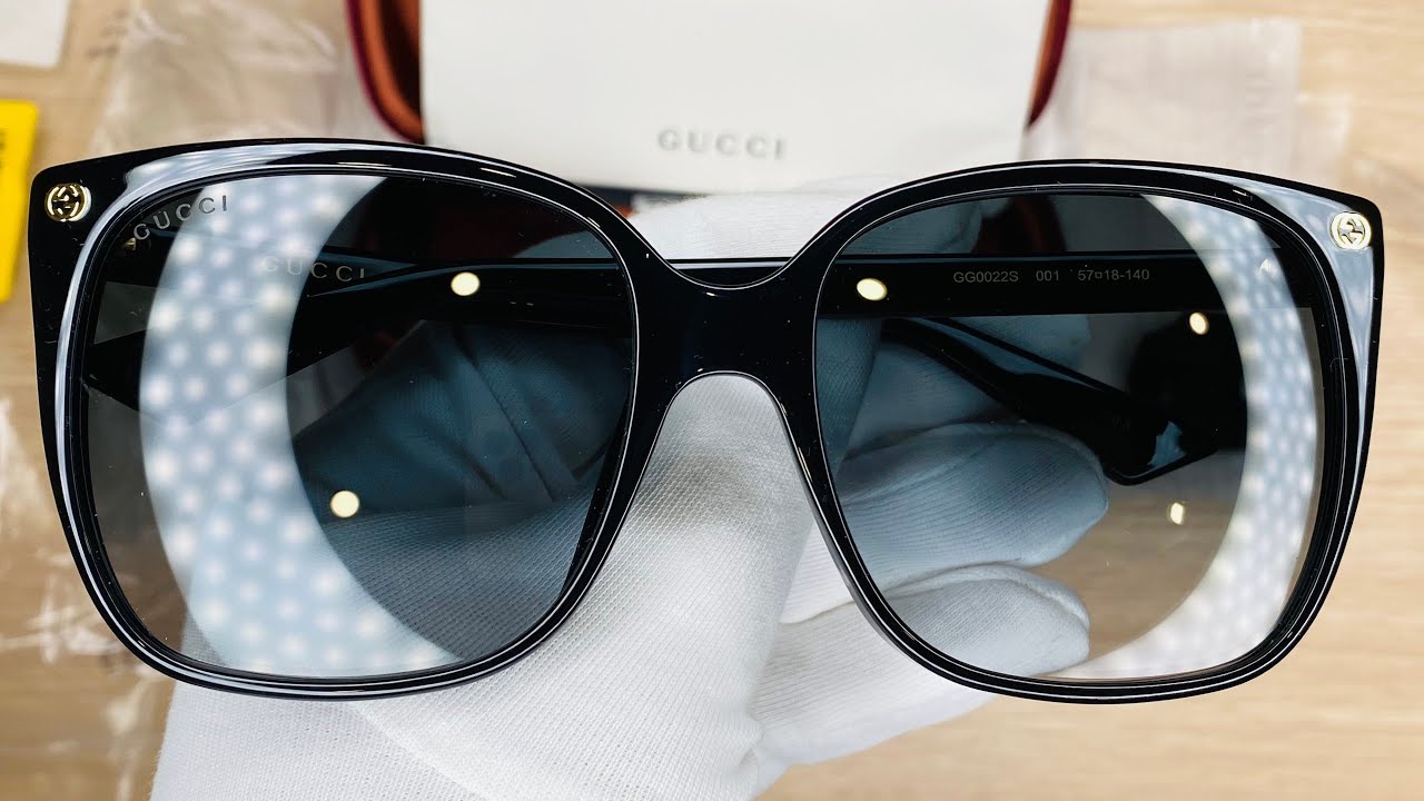 Authentic GUCCI Grey Gradient Cat Eye Ladies Sunglasses GG0022S 007 Gucci Black Gradient GG0022S Square Sunglasses Gucci | TLC UAE main image 3