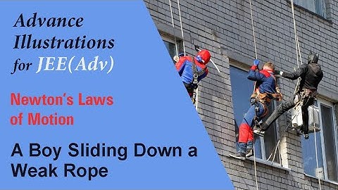 Advance Illustrations – A Boy Sliding Down a Weak Rope | Newton