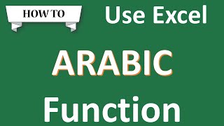 How to use Arabic Function in Excel in Urdu | Excel Functions