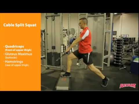 Cable split squat