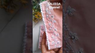 🌺Simple And Beautiful Sleeves Border Design #viral#shorts #easy #borderline #embroidery