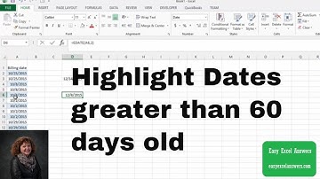 How to Highlight Dates greater than 60 days old in Excel