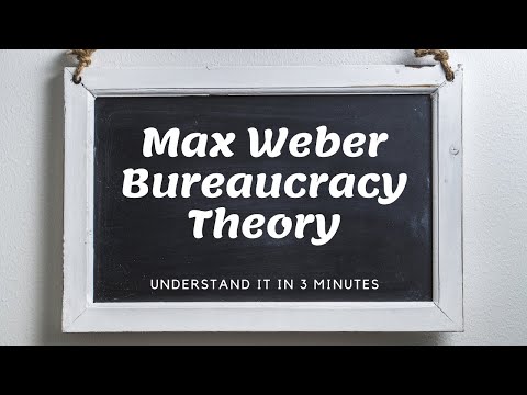 Max Weber Bureaucracy Theory 马克斯·韦伯的官僚组织理论