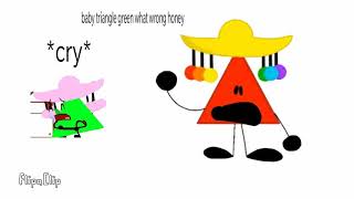 Baby Green Triangle Crying