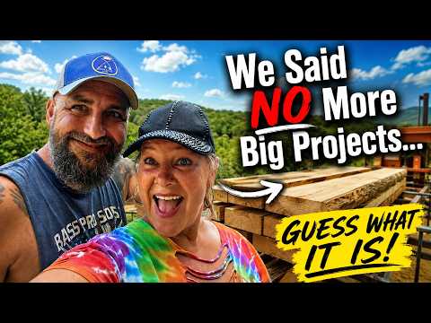 HERE WE GO AGAIN… 😂 tiny house, homesteading, cabin build, DIY HOW TO sawmill tractor