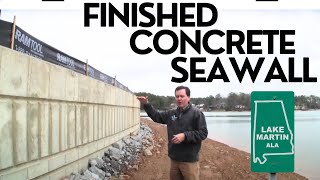 Finished Lake Martin Concrete Seawall Construction Part 3 | Lake Martin Alabama | Lake Martin Voice