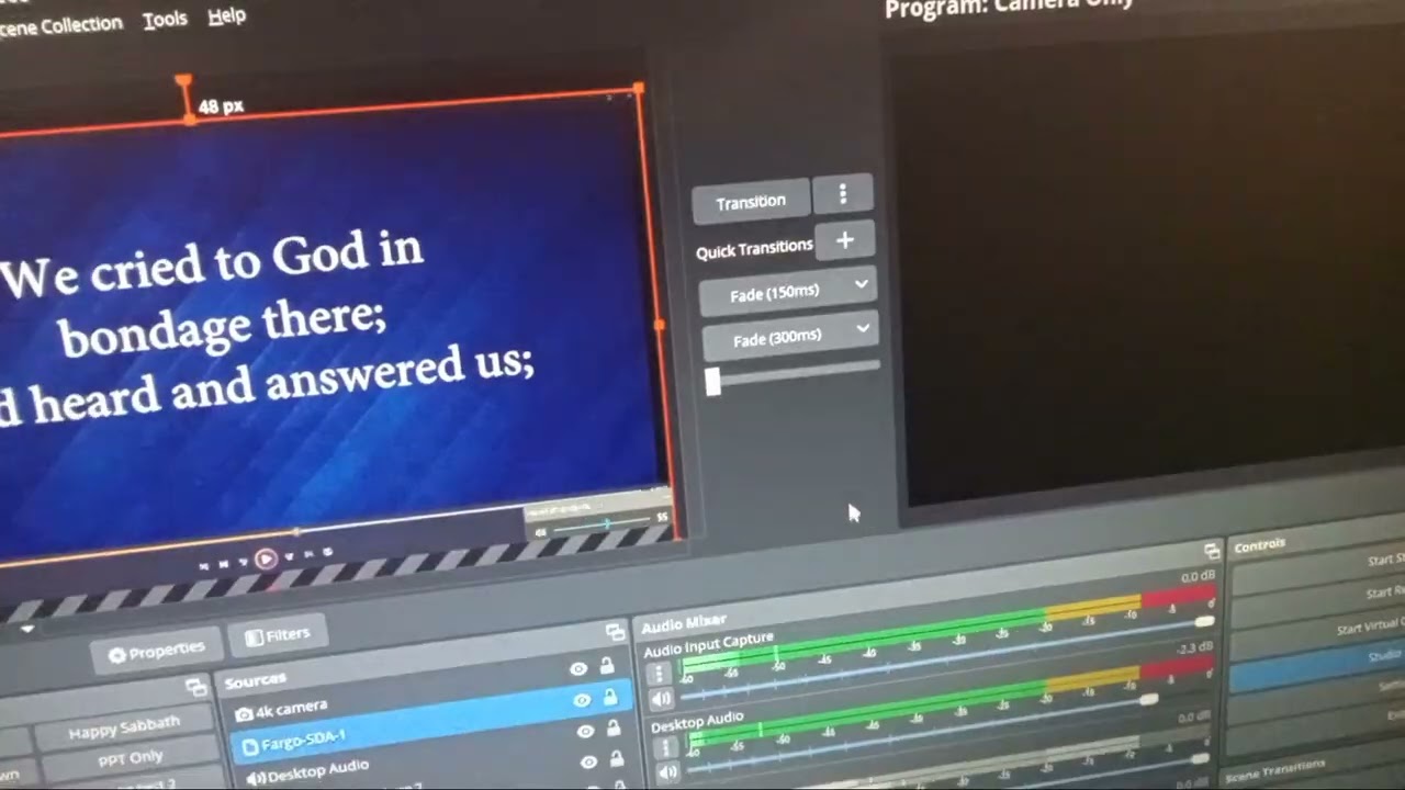 Export, import obs settings sda hall