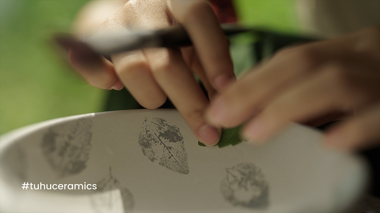 Ceramics with ECO PRINT technique