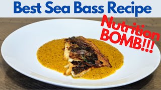 Pan Seared Chilean Sea Bass With Pepper Sauce - The Best Sea Bass With Roasted Red Pepper Sauce