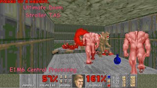 Ultimate Doom E1M6 Central Processing Stroller in 1:59 [TAS]