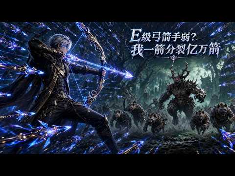 开局觉醒E级普通射手，但每升一级抽一次强化，普攻无限叠箭自带跟踪、分裂、爆炸，把普攻叠成了灭世箭雨，一年后深渊魔潮降临，我一人箭雨覆灭魔潮#漫画解说 #小说 #都市高武