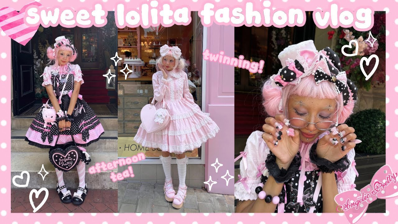 sweet lolita fashion vlog ♡ angelic pretty twinning, afternoon