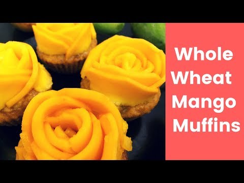Mango Muffin | Eggless Mango Muffins | Whole Wheat Flour Mango Cupcakes | Muffins without Oven
